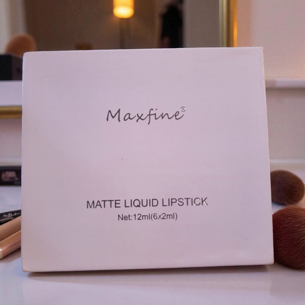 Maxfine Holiday Gift Box 6PC/Set Matte Velvet Lip Gloss Waterproof Long-lasting‎
